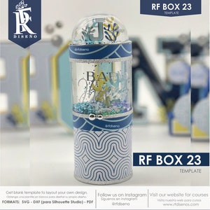 RF BOX 23- Template Digital Box - Does not include the design in the photo. Does not include the photo design. Papercraft box / Paper Box / Box Paper