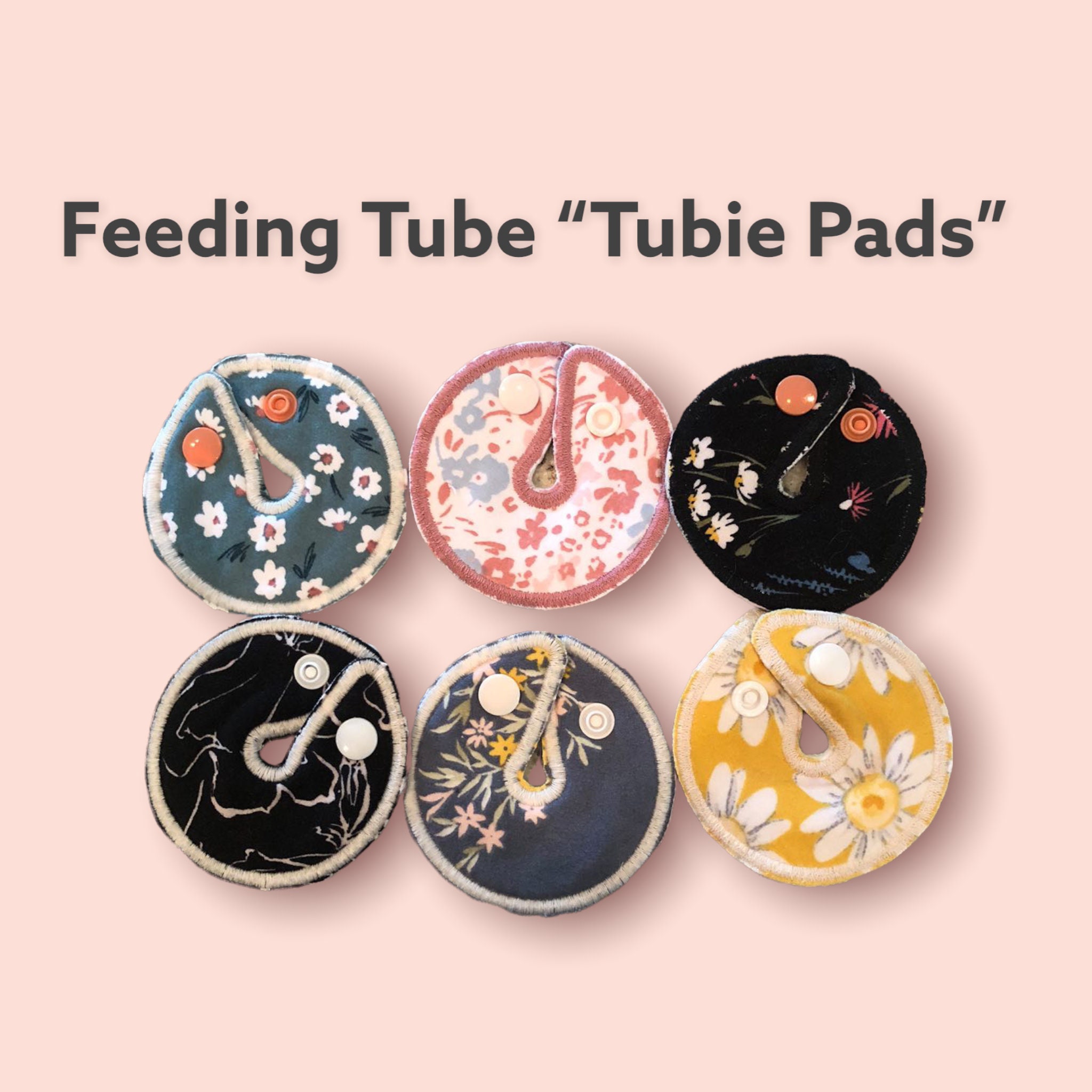 Set of 2 Tubie pad feeding tube button cover GJ,J,Peg & Gtube Pads Kleding Unisex kinderkleding Onderkleding 
