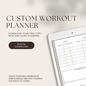 Self Care Custom Fitness Digital Wellness Planner, Digital Workout ...