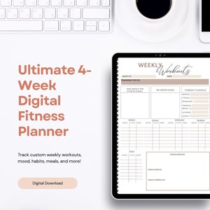 Self Care Custom Fitness Digital Wellness Planner, Digital Workout ...