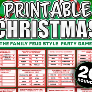 Printable Christmas Family Games Bundle || Christmas Party Games for ...