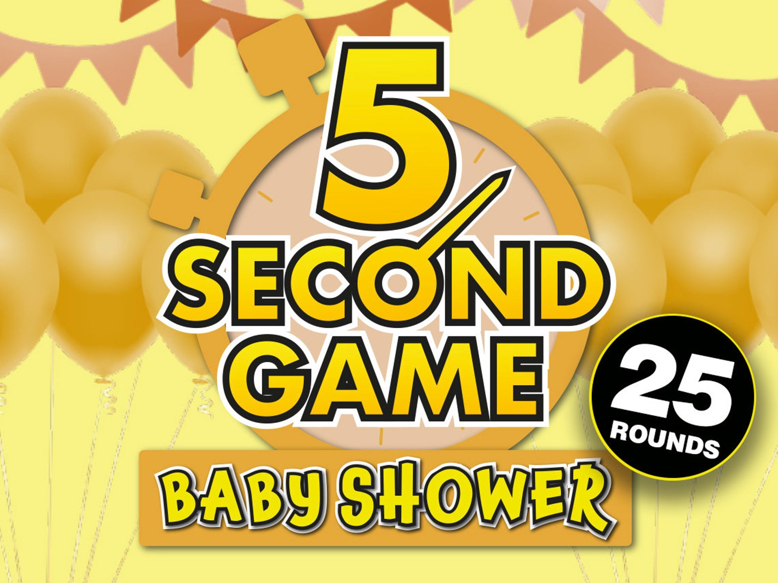 5 Second Game Virtual Baby Shower Games for Zoom 5 Second Etsy