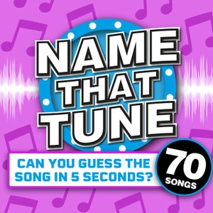 Name That Tune PowerPoint Party Game Virtual Music Quiz Game for Family Song Quiz Game Lyric Game Music Gameshow image 1