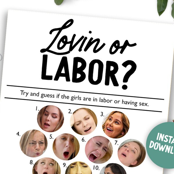 Love or Labor Baby Shower Game - Etsy