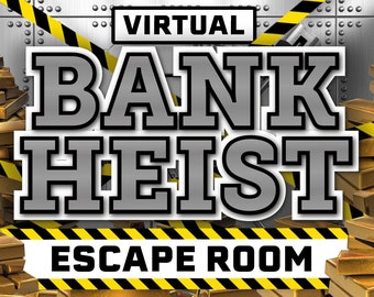 Bank Heist Virtual Escape Room Game || Games Night || Zoom Games || Online Escape Room at Home || Games for Zoom || Escape Room Virtual