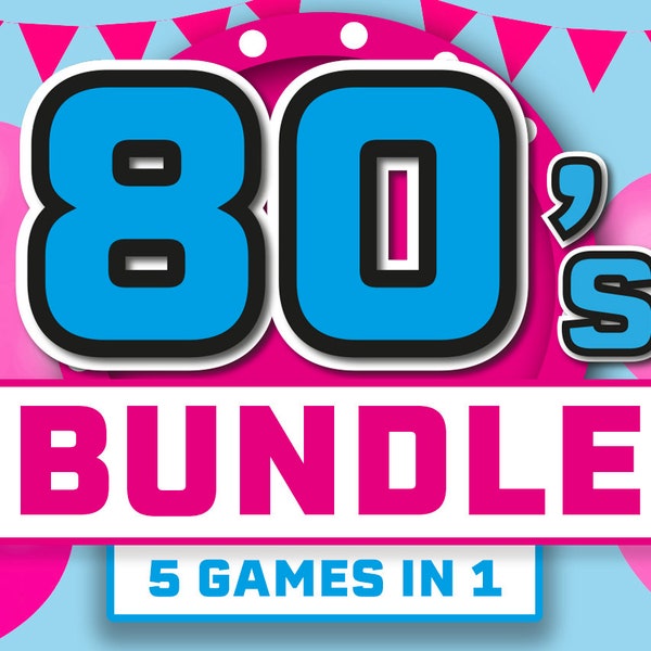 80's Party Games Bundle || 80's Themed Games || 1980 Party Games || 80s Games || PowerPoint Games || 1980 Trivia Game || 1980 Quiz