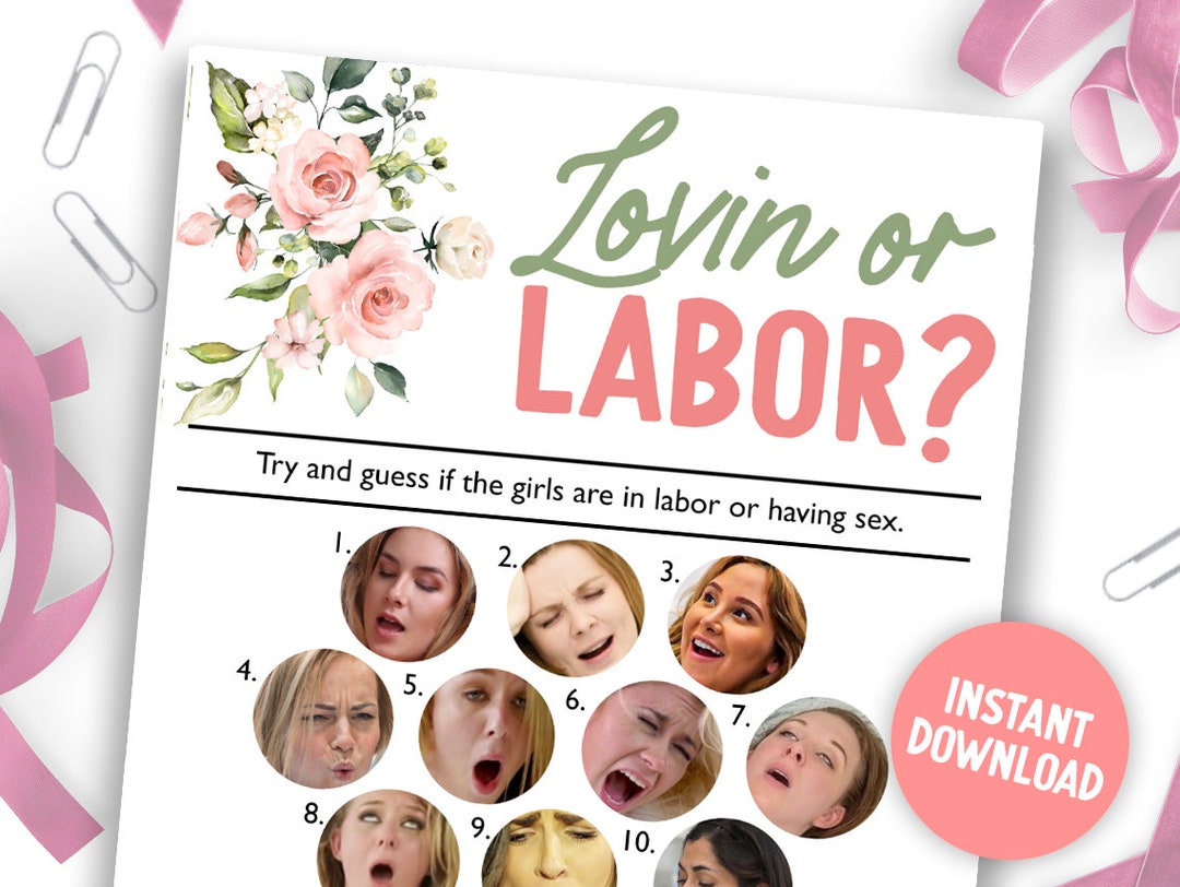Lovin or Labor Printable Baby Shower Game Digital Baby - Etsy