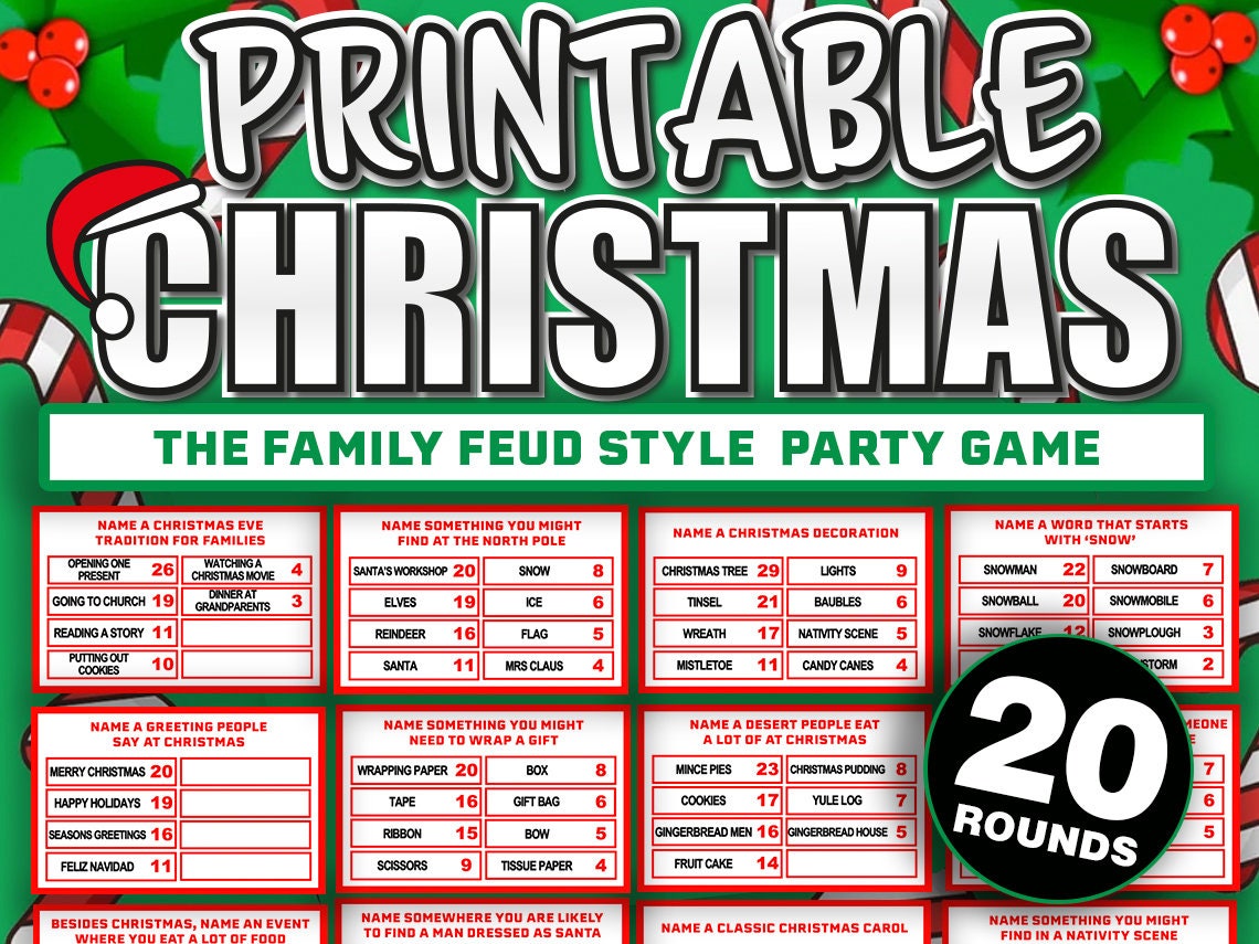 Printable Christmas Adult Games Bundle Christmas Party - Etsy