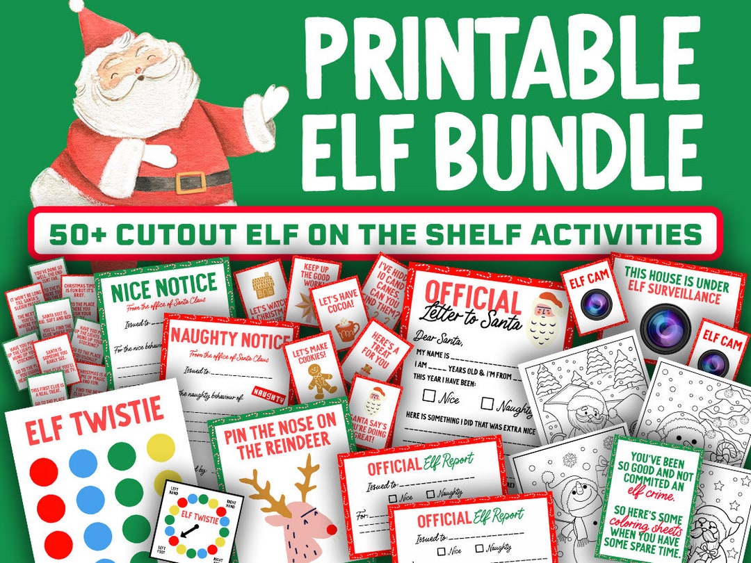 Printable Elf Kit Bundle  Printable Elf on the Shelf Bundle