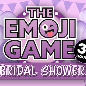 The Emoji Game Bridal Shower Games || Bridal Emoji Pictionary Game || Games for Bridal Shower Party Games Pink ||  Shower Games Template