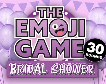 The Emoji Game Bridal Shower Games || Bridal Emoji Pictionary Game || Games for Bridal Shower Party Games Pink ||  Shower Games Template