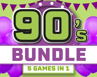 90's Party Games Bundle // 90's Giochi a tema // Giochi di partito 1990 // Giochi 90s // Giochi di PowerPoint // 1990 Gioco di curiosità // 1990 Quiz