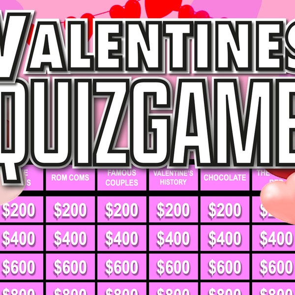 Valentine's QuizGame Powerpoint Game || Jeopardy Game || Valentines Day Games for Zoom || Zoom Games || Games for Valentines Day