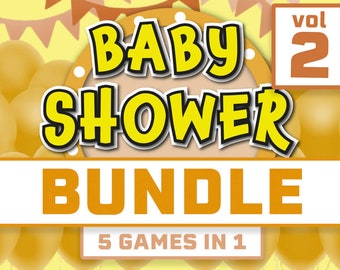 Baby Shower Bundle Virtual Baby Shower Games for Zoom || Virtual Quiz Game || Baby Shower Game Bundle || Zoom Game || Baby Shower Game Ideas