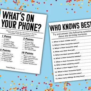 75th Birthday Party Games Born in 1948 Games Bundle Printable Games ...