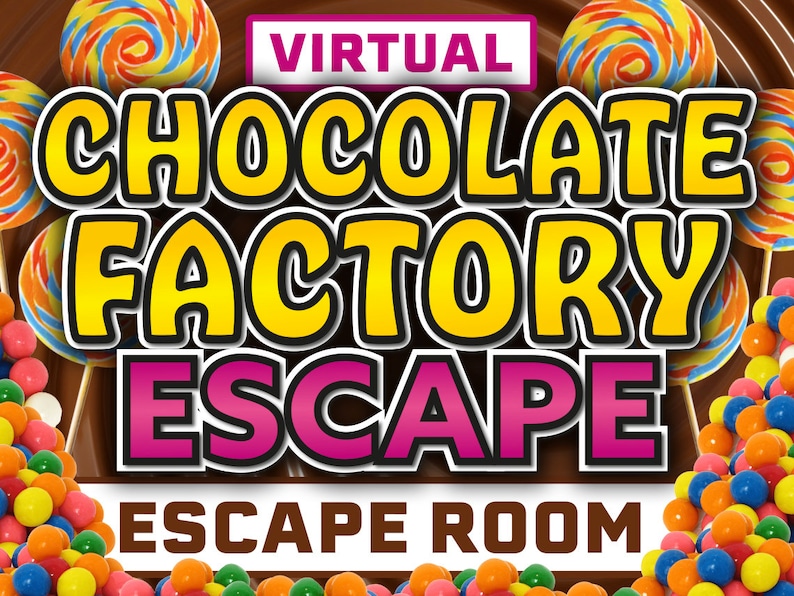 Chocolate Factory Kids Escape Room Virtual Escape Room Game Etsy