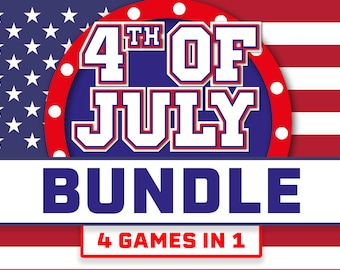 4th of July Bundle PowerPoint Party Game || Virtual Quiz Game || Mac and PC Compatible || Zoom Game || Games for Adults and Kids