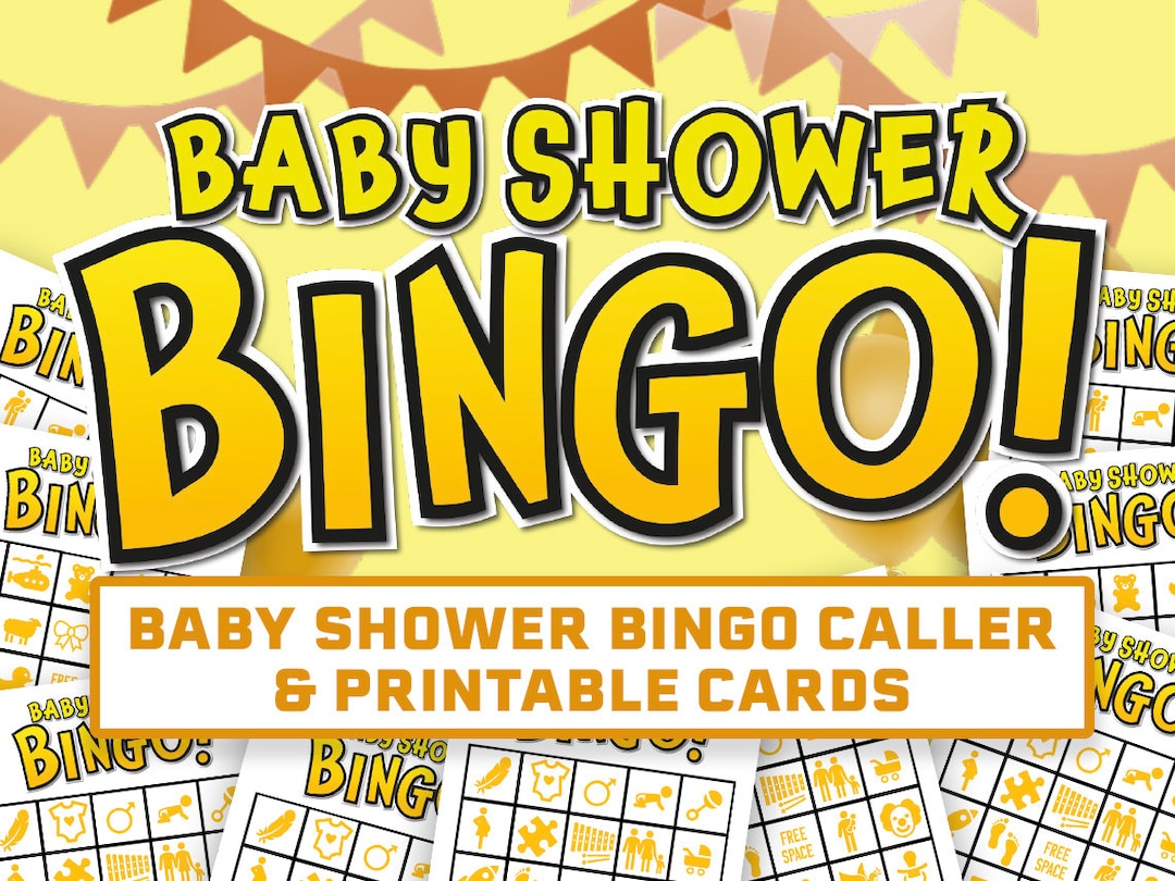 Baby Shower Bingo Game Baby Shower Games Bingo Party Games Downloadable
