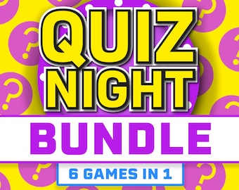 Quiz Night Bundle || Games Night Bundle || PowerPoint Quiz Games || Virtual Quiz Night Games for Zoom || Trivia Quiz Download Trivia Quizzes
