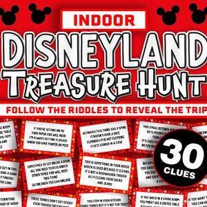 Kit di caccia al tesoro per rivelare il viaggio del parco a tema della Florida // Biglietti stampabili e lettera di Topolino