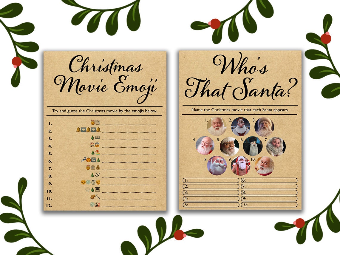 12 Christmas Games Printable Bundle || Christmas Party Games for Kids ...