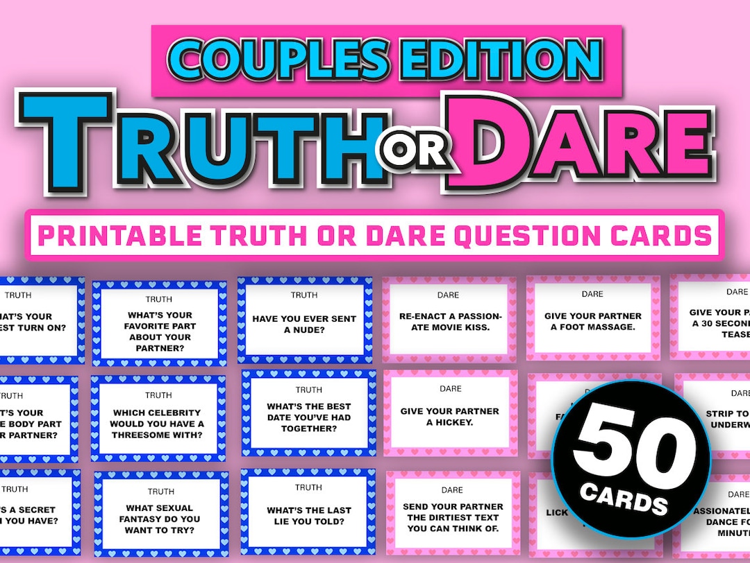 Couples Truth or Dare Question Cards Game for Couples picture