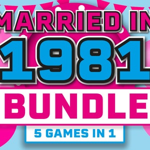 40th Anniversary Party Games || Married In 1981 Games Bundle || PowerPoint Games || 40th Anniversary Games || 1981 Trivia Game || 1981 Quiz