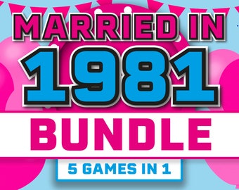 40th Anniversary Party Games || Married In 1981 Games Bundle || PowerPoint Games || 40th Anniversary Games || 1981 Trivia Game || 1981 Quiz