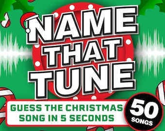 Christmas Name That Tune PowerPoint Party Game || Virtual Christmas Music Quiz Game for Christmas || Christmas Song Quiz Game || Lyric Game