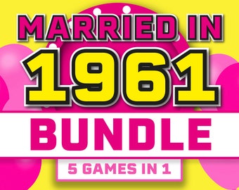 60th Anniversary Party Games || Married In 1961 Games Bundle || PowerPoint Games || 60th Anniversary Games || 1961 Trivia Game || 1961 Quiz