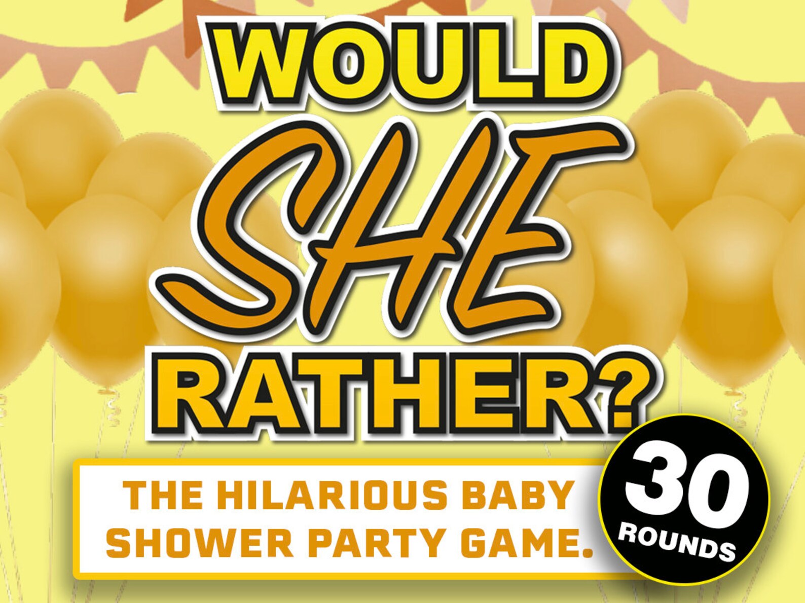 Would She Rather Virtual Baby Shower Games for Zoom Online Etsy