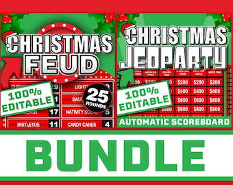 Christmas Feud and Christmas Jeoparty || Family Christmas Party Game || Games for Christmas || Christmas Jeopardy Game