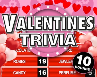 Valentines Trivia || Family Feud Valentines Party Game || Games for Valentines Day || Valentines Games for Zoom || Virtual Valentines Game