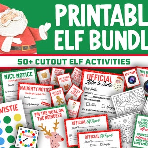 Printable Elf Kit Bundle || Printable Elf Bundle || Last Minute Elf Kit || Elf Arrival || Naughty Or Nice Reports || Elf Props || Elf Games