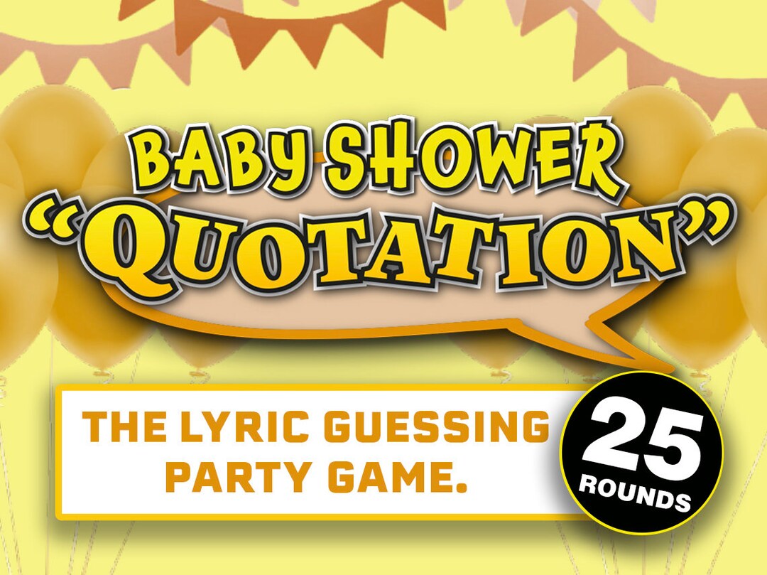 Baby Shower Quotation Baby Shower Song Game Virtual Baby Shower Games