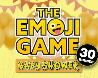 The Emoji Game Virtual Baby Shower Games for Zoom || Virtual Emoji Quiz Game || Mac and PC Compatible || Zoom Game || Games for Adults