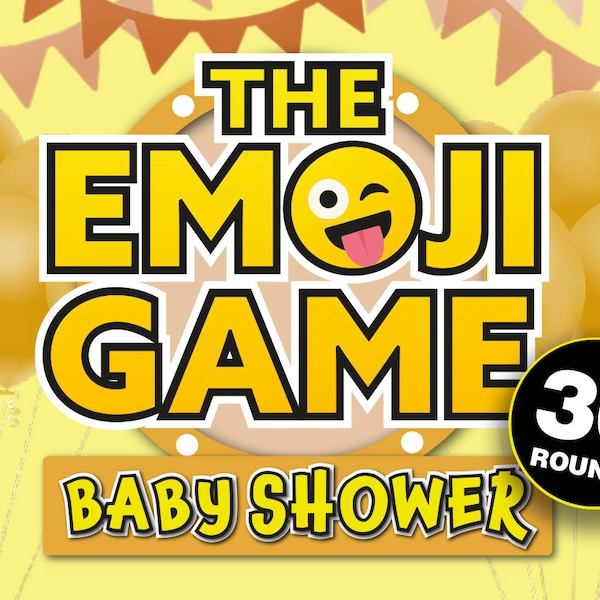 The Emoji Game Virtual Baby Shower Games for Zoom || Virtual Emoji Quiz Game || Mac and PC Compatible || Zoom Game || Games for Adults