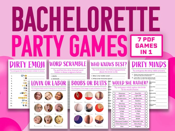 Bachelorette Games Printable Printable Bachelorette Games | Etsy