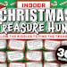 Indoor Christmas Treasure Hunt Game for Kids || Christmas Treasure Hunt Cards || Printable Christmas Scavenger Hunt Inside 