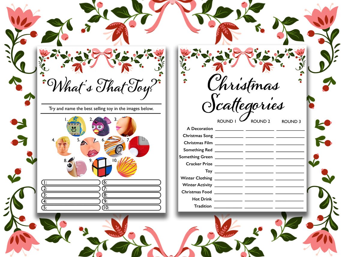 12 Christmas Games Printable Bundle || Christmas Party Games for Kids ...