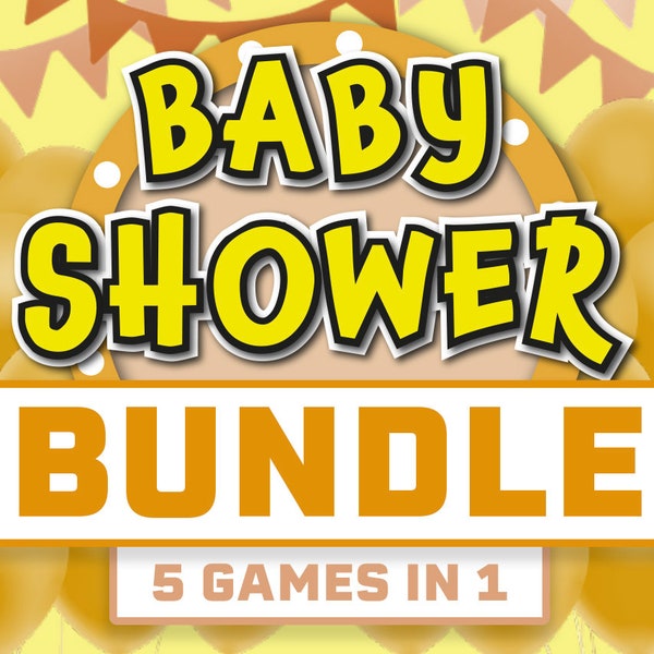 Baby Shower Bundle Virtual Baby Shower Games for Zoom || Virtual Quiz Game || Baby Shower Game Bundle || Zoom Game || Baby Shower Game Ideas