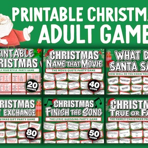 Printable Christmas Adult Games Bundle Christmas Party - Etsy