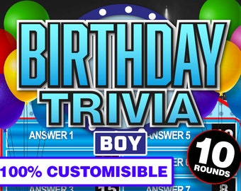 Birthday Trivia Family Powerpoint Party Game || Family Quiz Game || Mac and PC Compatible || Zoom Game || Games for Adults and Kids