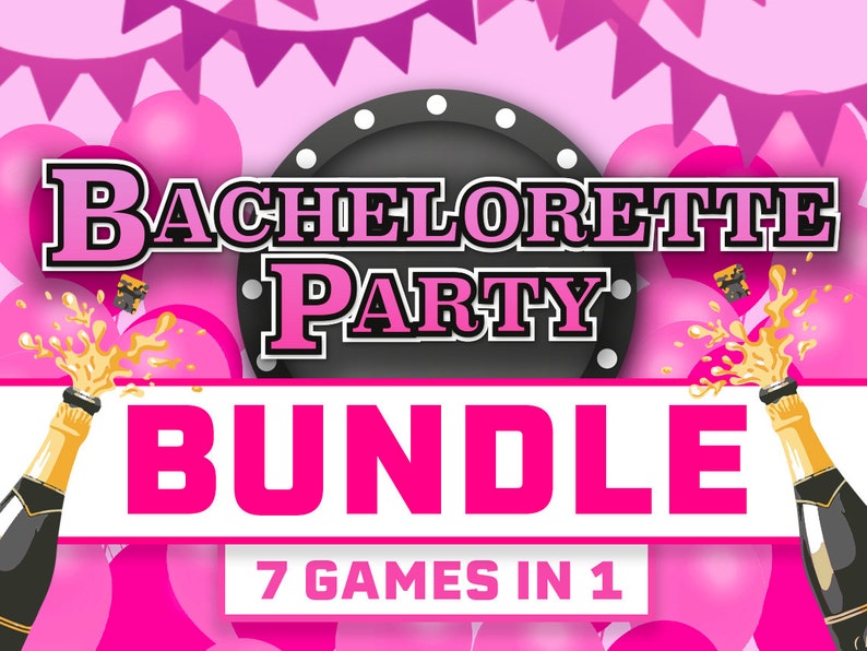 Bachelorette Party Bundle Powerpoint Party Games Virtual Hen Do Party Game Dirty Zoom Game Games for Hen Night Adult Games Bundle image 1