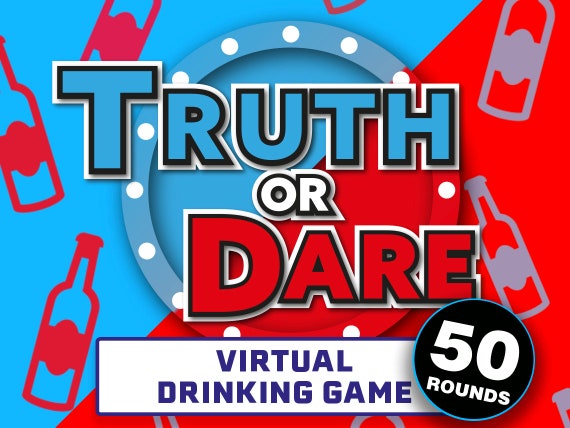 Truth Or Dare Virtual Drinking Game voor Zoom Spin the Etsy
