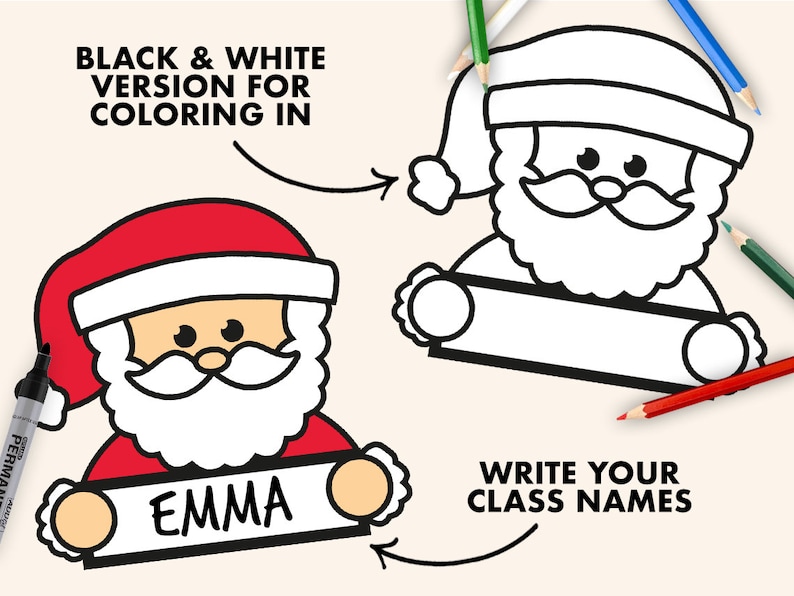Santa Claus Christmas Bulletin Board Kit || December Bulletin Boards ...
