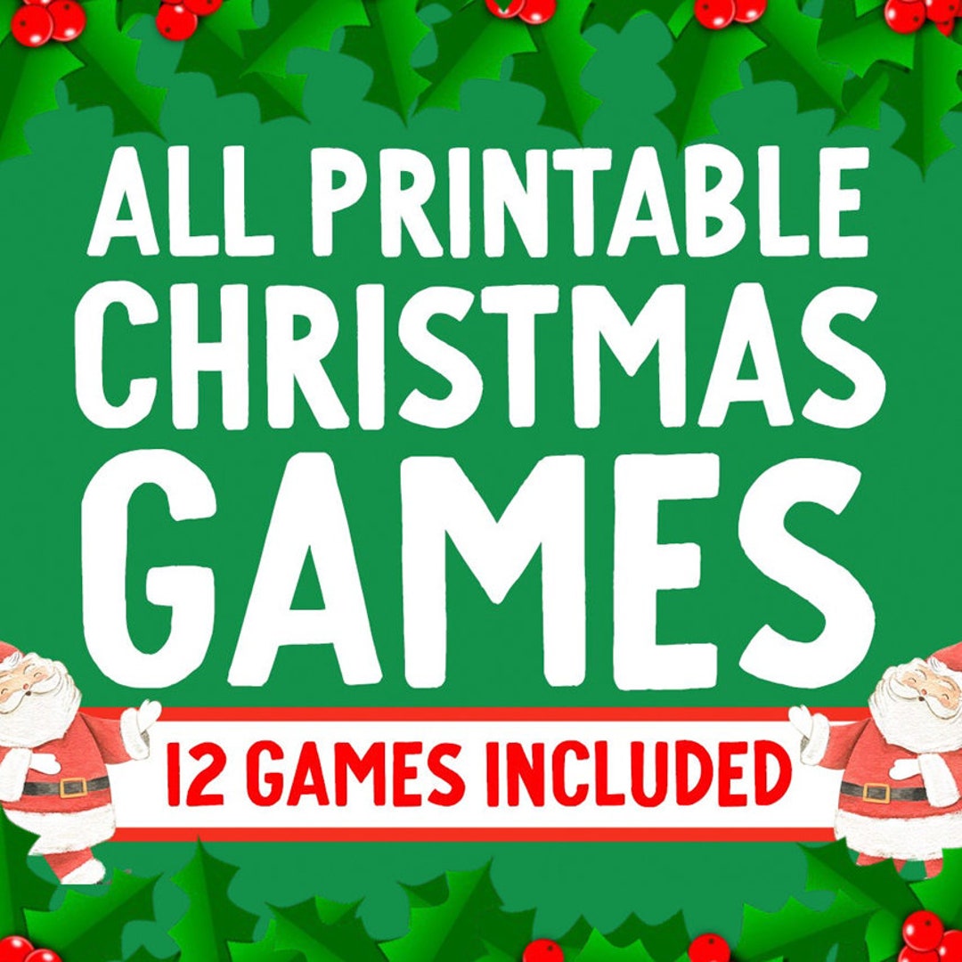 Printable Christmas Adult Games Bundle Christmas Party Games For Adults 