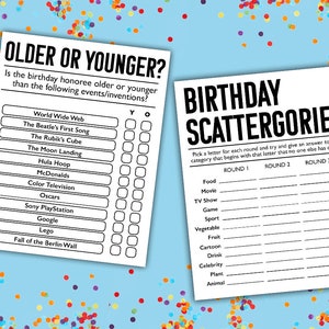 75th Birthday Party Games Born in 1948 Games Bundle Printable Games ...