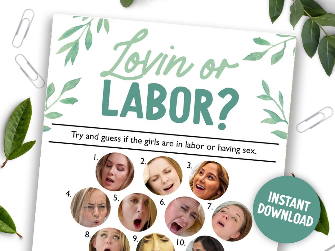 Lovin or Labor Printable Baby Shower Game Digital Baby - Etsy