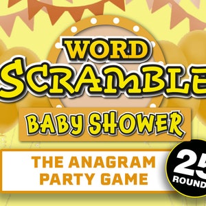 Word Scramble Virtual Baby Shower Games voor Zoom || Virtual Baby Shower Spel || Zoom Game || Games voor Baby Shower || Douche Spellen